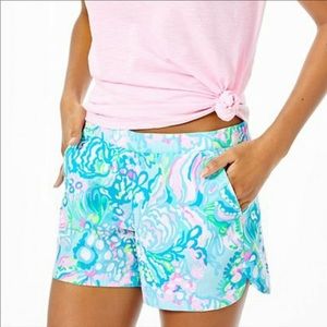 NWT Lilly Pulitzer Aqua la Vista Shorts M